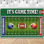 Football Party Banner Decorations, Football Themed Party Supplies Welcome Backdrop Photography Wall Hanging Banner Decoration for Sports Football Party, Football Game Party Sign