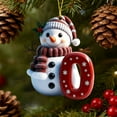 thumbnail image 4 of 1Pc 26 Letters Snowman Ornaments,Snowman Christmas Ornaments, Christmas Letter Ornaments,Cute Flat Christmas Tree Letter Decoration Personalized Hanging Pendant, Indoor Diy Hanging Xmas Ornament, 4 of 6