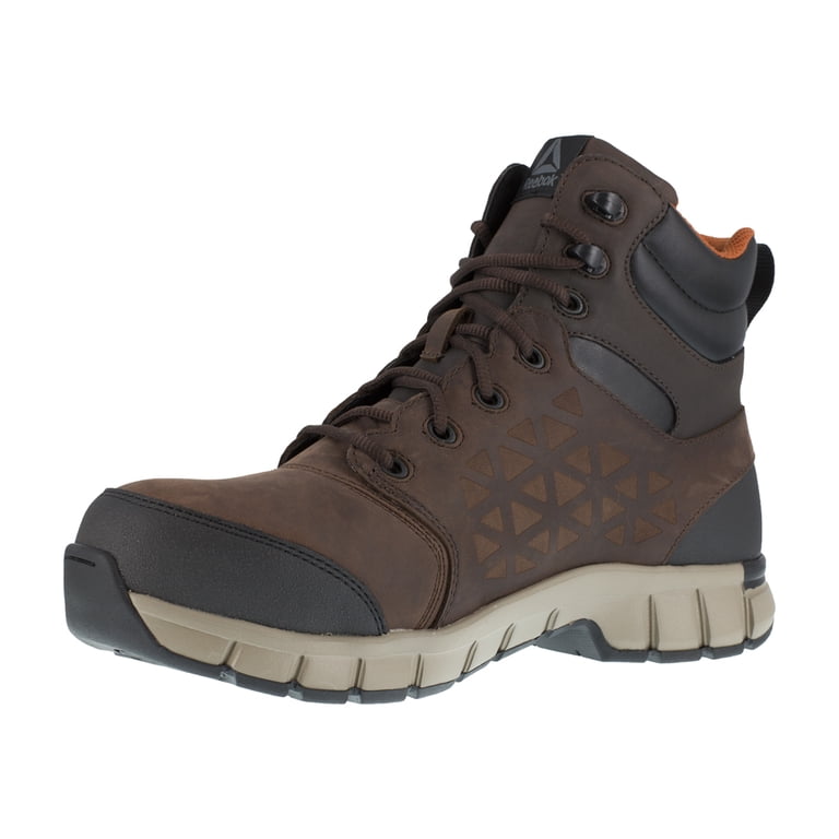 Reebok Mens Brown Leather Work Boots Sublite Cushion Work  display picture 3