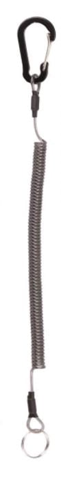 6 Coiled Lanyards Safety Rope Retractable Tether With Carabiner