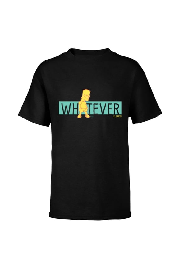 Bart Simpson Whatever El Barto - Short Sleeve T-Shirt for Kids - Customized-Black