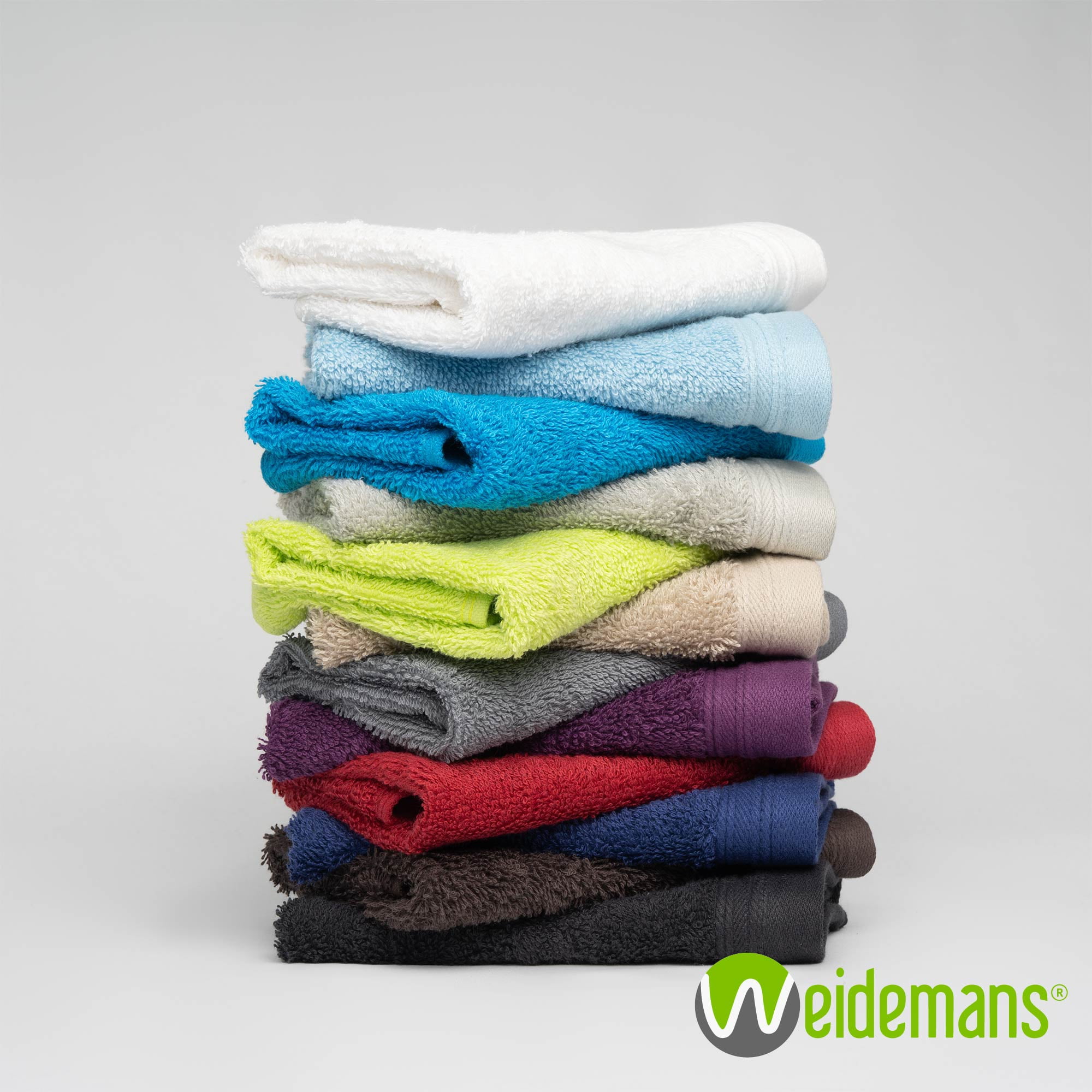 Weidemans 100% Cotton Washcloths 12 Pieces Towel Set | Fingertip Washcloth 13" X 13" | Towels for Bathroom, Hand, Kitchen, Cleaning | Machine Washable high Absorbency Bathroom Face Towels | Teal Blue