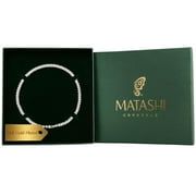16" Rhodium Plated Necklace with Crystal Link Rope Chain Design and High Quality Crystals by Matashi