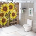 thumbnail image 7 of Creowell Sunflowers Pretty Shower Curtain Bathroom Decor 100% Polyester Washable Shower Curtain with Hooks 69x72, 7 of 7
