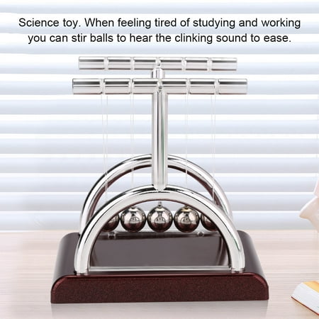 Mgaxyff Newton's Cradle Steel Balance Ball Physics Science Pendulum Desk Fun Toy Gift, Newton's Balance Balls,Balance Balls Toy
