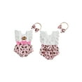 thumbnail image 2 of Rovasas Newborn Girl Outfit Embroidery Rugby Fly Sleeve Romper with Hairband, 2 of 9