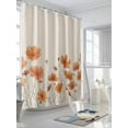 thumbnail image 5 of Orange Spring Floral Waterproof Fabric Shower Curtain, Summer Botanical Rustic Daisy Shower Curtain for Bathroom Curtains Bathtubs Hotel Washable Shower Curtains with 12 Hooks Extra Long 72x84, 5 of 6