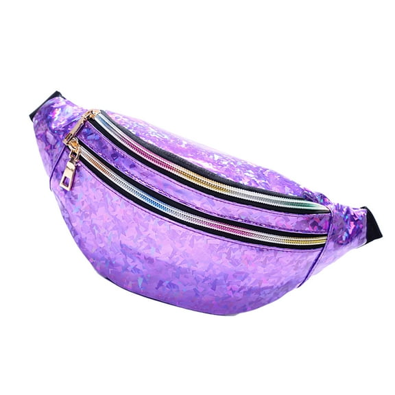 Reflective Sequin Waist Pouch Fanny Pack for Women