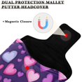 thumbnail image 3 of Haosy Pink and Purple Hearts Golf Mallet Putter Cover Strong Magnetic Leather Golf Club Headcover Closure, 3 of 7