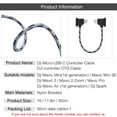 thumbnail image 2 of Cable de mando a distancia DRSEOO Micro USB-C de 30 cm para iPhone 15 Pro, DJI Mavic Mini, Mavic 2 Pro/Zoom, Mavic Air, Mavic Pro, 2 of 7
