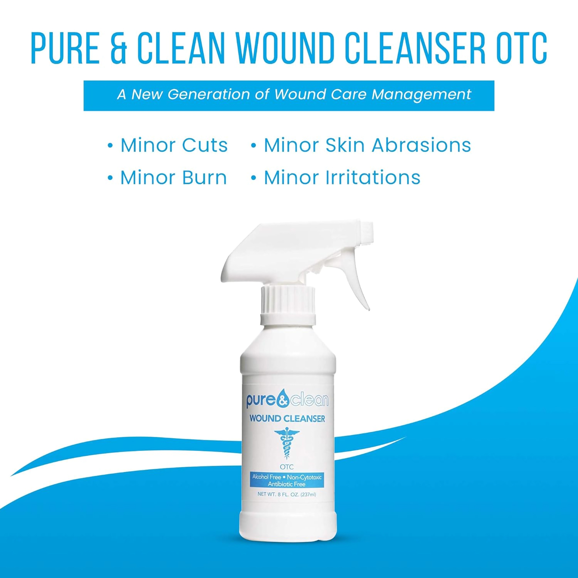 Pure&Clean Wound Cleanser 8 oz. Spray Bottle , 1 Ct