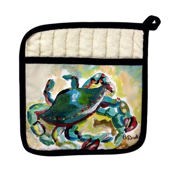 Betsydrake PT1166 Colorful Crab Pot Holder