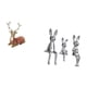 thumbnail image 5 of Escultura de reno, conejo y alce, adorno de mesa, figura de ciervo, estatua, escritorio familiar, centro de mesa, decoración de animales para sala de, 5 of 8