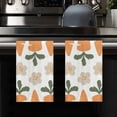 thumbnail image 4 of Eveokoki Kitchen Dish Towel 16 x 24 Inch Carrots And Flowers Dishcloth Watercolor Fruit Decorative Hand Drying Tea Towel for Cooking Baking Cleaning Wipes, Set of 2, 4 of 5
