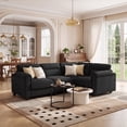 thumbnail image 3 of Bonzy Home Modular Sectional Sofa, L‑Shaped Couch, Ultra‑Comfort Seating – Configurable for Living Room & Family Room, Charcoal, 3 of 8