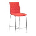 thumbnail image 2 of Uppsala Counter Stool Set of 2 Light Vintage Chrome Frame Tobacco Tangerine, 2 of 8