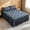 Gray#4, variant on Bed Skirt with Pillowcases 3 Piece Set Ruffled Bedspread Bed Cover Elastic Dust Ruffle for Under Bed Storage - Polyester Bedroom Decor for Standard Bed, 150x200cm