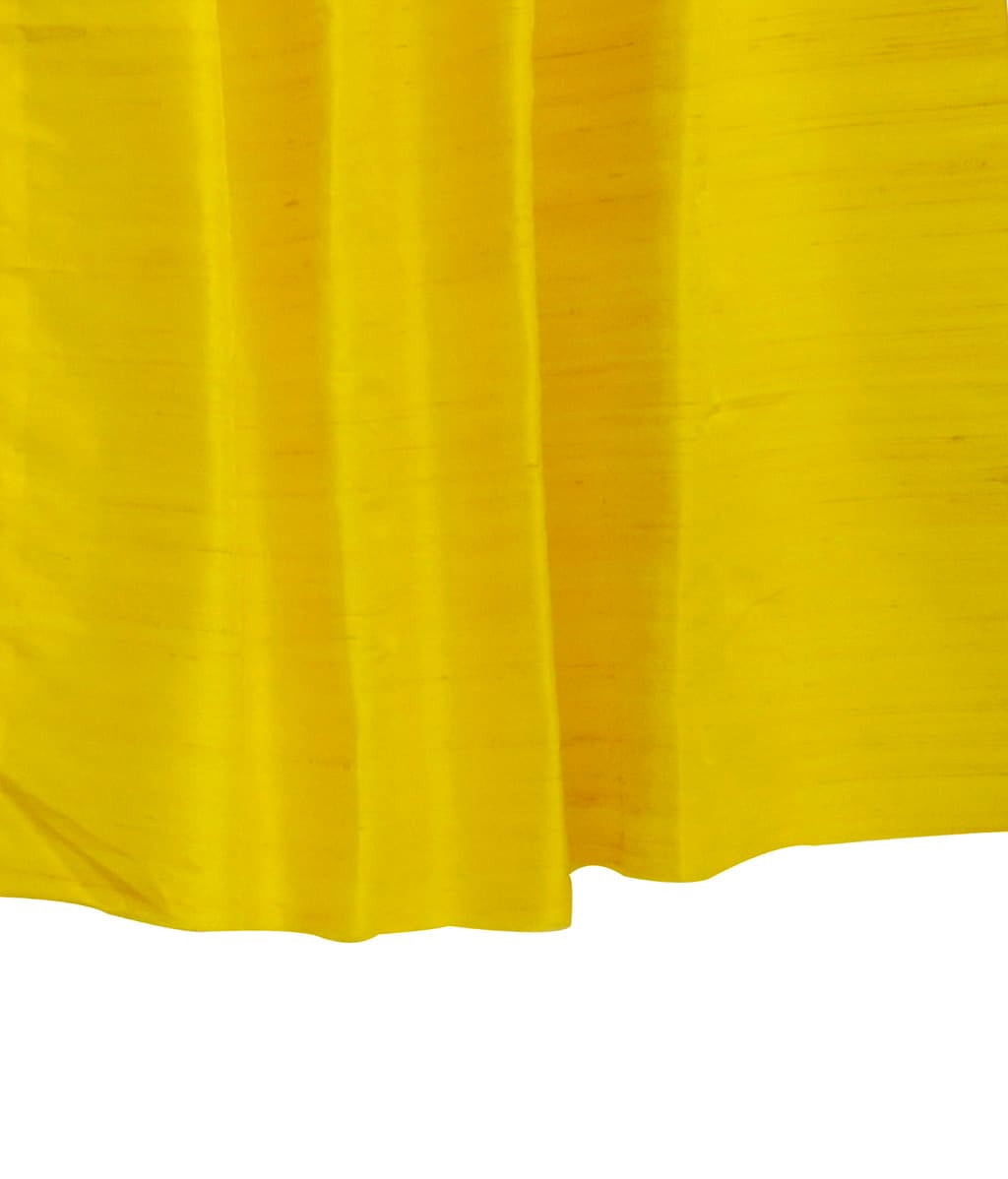Fabric Mart Direct Silk Fabric, Bright Yellow Silk Dupioni Fabric, Yellow Silk Fabric Silk Fabric, 17 Continuous Yards Dupioni Silk Fabric, 41 inches width Silk Dupioni Fabric by Yard Upholstery