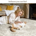 thumbnail image 4 of Gianna 8x10 FT Large Polyester Area Rug for Living Room, Machine Washable Low-Pile Rug with Non-Slip Backing, Durable Edge Binding for Bedroom, Dining Room, Vintage Style, Beige, 4 of 7
