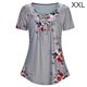 thumbnail image 1 of Sonducket Blusa Estampada Elegante Blusa Manga Corta Cuello Top Prendas para la parte del cuerpo Gris XXL, 1 of 6