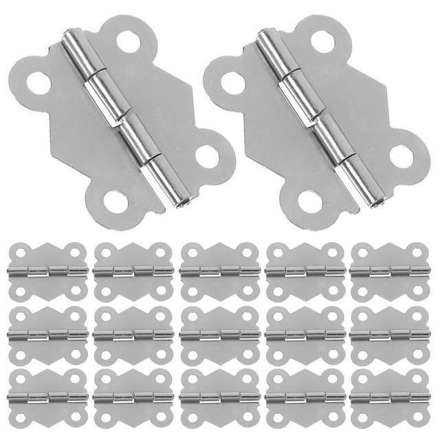 CRAFTHROU 24Pcs Replacement Hinges Silver Style Hinges For DIY Projects And Storage