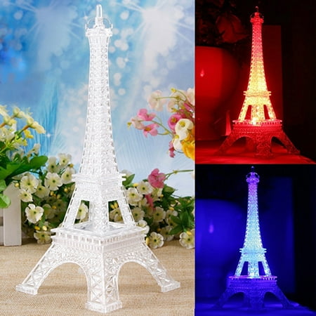 

Eiffel Tower Light Colorful Nightlight Birthday Gift Decorative Button Lamp