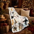 thumbnail image 3 of Watercolor Cats With Yarn Flowers Birds And Fall Living Room Scene Whimsical Art Flannel Blanket For Cat Fans, Soft Warm Home Decor For Bedroom Living Room Thanksgiving Gift, 3 of 9