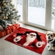 thumbnail image 5 of Seyotauo Winter Merry Christmas Santa Deer Snowflake Kitchen Rugs and Mats Kitchen Floor Mats Seasonal Decor Anti Slip Xmas Tree Cushion Case Bathroom Rug for Indoor Holiday Decoration, 5 of 6