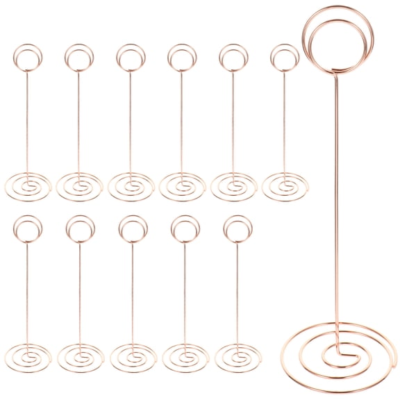 DEEPCRAFF 12Pcs Rose Gold Iron Photo Clip Holder for Clipping Menu Clips and Name Cards