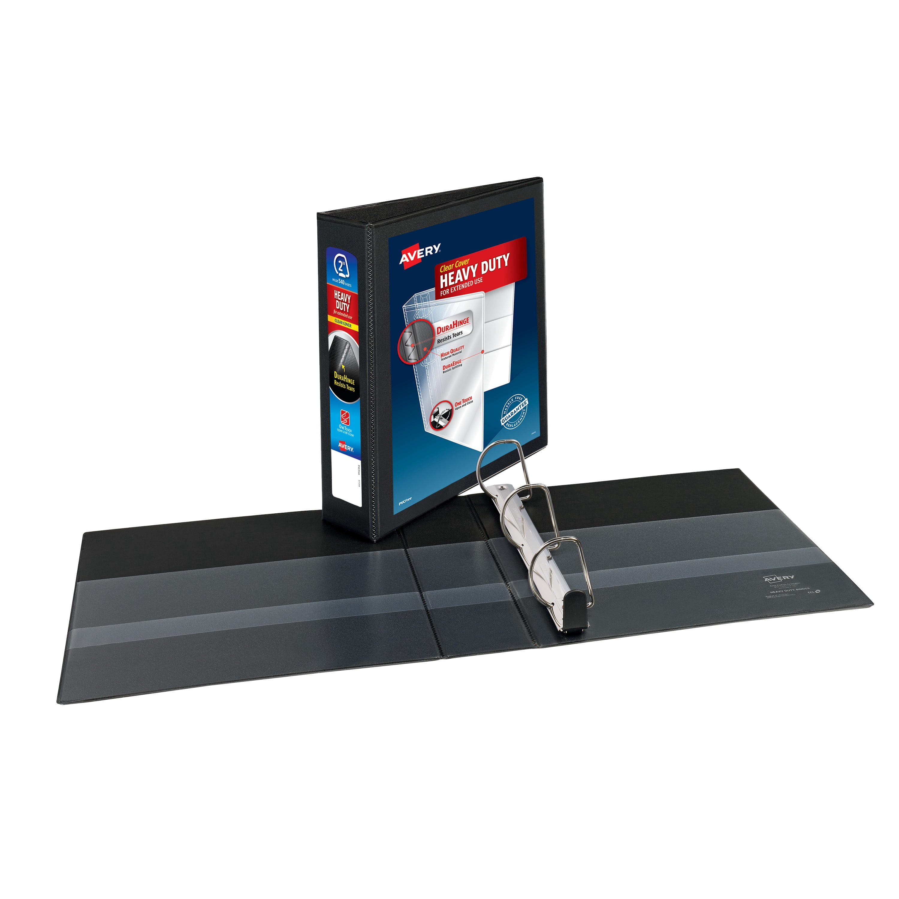 Avery Heavy-Duty View Binder, 2" Slant Rings, Black (79909)