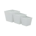 thumbnail image 5 of CosmoLiving by Cosmopolitan 7", 11", 5"H Indoor Outdoor White Metal Planter (3 Count), 5 of 9