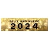 Koyal Wholesale Happy New Year Banner 2024 in Spanish, Feliz Año Nuevo Backdrop, Black & Gold Hollywood Glamour Design
