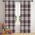 thumbnail image 5 of Blackout Kids Curtains,Gray Red Plaid Checkered Pattern Childrens Insulated Curtains Set Of 2,Bedroom Essentials,Toddler Room Decor 42"x84", 5 of 5