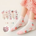 Zshosam Non Slip Kids Toddler Baby Socks with Grips Boys Girls Cotton Ankle Socks(Pink,L