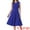Royal Blue, variant on DARING DIVA Notch V Neck A-Line Office Dress XS Black