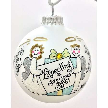 Expecting Mother Ornament Expecting a Precious Gift New Mom Dad Parents Christmas Ornament Made in the USA ()