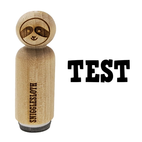 Test Fun Text Rubber Stamp for Scrapbooking Crafting Stamping - Small 3/4 Inch
