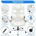 thumbnail image 2 of Homall High Back Adult PU Leather Office Chair, White (Set of 1), 2 of 7