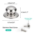 thumbnail image 2 of Unique Bargains 2pcs Stainless Steel Easy Lifting Pot Lid Knob Handle Knobs Kitchen Cookware Bakeware Accessories Cover Replacement, 2 of 7