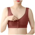 thumbnail image 5 of Wdgfv Daisy Bras for Older Women 2025 Comfy Convenient Front Closure Bra Full Support No Underwire Bras Brown 46, 5 of 6
