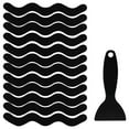 thumbnail image 1 of Toystoory Adhesivo antideslizante Piso Bañera Anti-skip Calcomanía Hogar Baño Cocina PEVA S Forma Cinta negro, 1 of 6