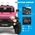 thumbnail image 6 of 12V Battery Pink Kids Ride on Truck Car Toys Black w/ MP3, LED Light, RC, Cover, 6 of 9
