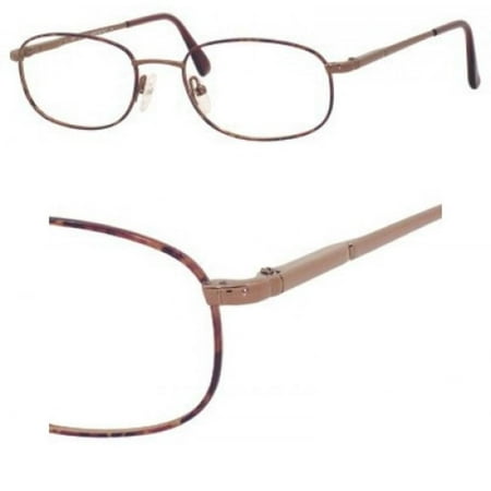 Elasta 7058 Full Rim Rectangular Havana Copper Eyeglasses