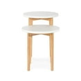 thumbnail image 3 of Forever Eclectic Geo Wood Nesting Tables, White/Natural, 3 of 3