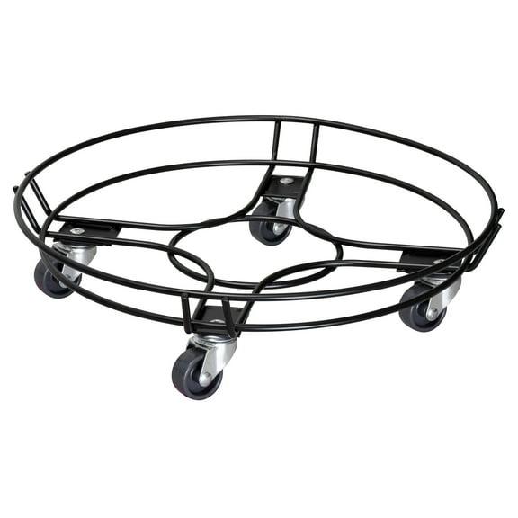 Wagner 15" Black Round Steel Wire Plant Caddy – Durable, Powder-Coated, 220 lbs Capacity