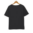 thumbnail image 7 of Women's Solid Color Casual Short Sleeve T-Shirt with Button Detail - Soft Loose Fit Everyday Top for Work, Travel & Summer Outfits, 7 of 7
