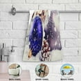 thumbnail image 4 of Silver Blue Christmas Balls Hand Towels 2 PCS, Winter Snow Kitchen Towel Ultra Soft and Highly Absorbent,Decorative Fingertip Face Towel for Bathroom Hotel, 28.3"x14.4", 4 of 5