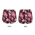 thumbnail image 5 of Lsque Rose Flowers Printed Women's Running Shorts with Liner Pockets,Elastic Quick Dry Workout Athletic Gym Yoga Shorts,Womens High Waist Shorts-Medium, 5 of 9