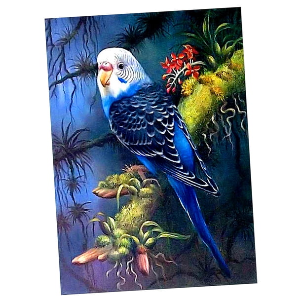 Pintura de diamante 5D perfecl imagen de artesanías Pájaro azul