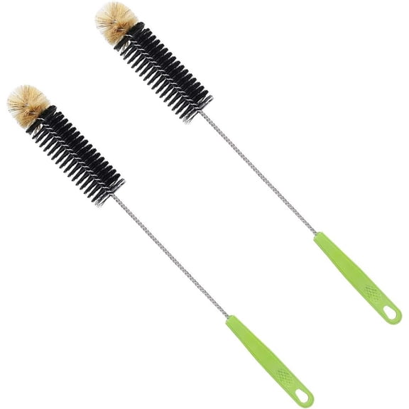 Long Bottle Cleaning Brush,Household Kitchen Cleaning Brush Set for Washing Narrow Neck Beer Bottles, Wine Decanters, Vases, Pipes,and Sports Water Bottles,2 Pack